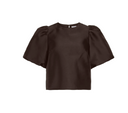 VISHINA 2/4 O-NECK TOP - COFFEE BEAN