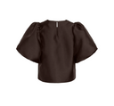 VISHINA 2/4 O-NECK TOP - COFFEE BEAN