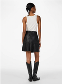 YASCOLLY MW NAPLON LEATHER SKIRT BLACK