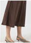 YASPELLA HW MIDI SKIRT - CHOCOLATE BROWN