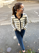 YASMADDY LS KNIT CARDIGAN - NAVY BLAZER