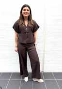 YASRANIA HW STRAIGHT PANTS - EX COFFEE BEAN