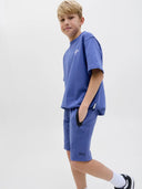 JPSTGORDON JJFUSION SWEAT SHORTS JNR BEAUCOUP BLUE